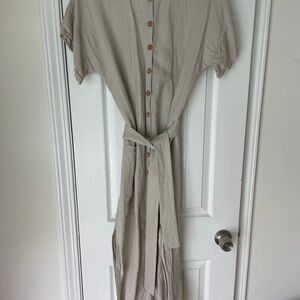 Emerson Fry Taupe Long Sleeve Dress
